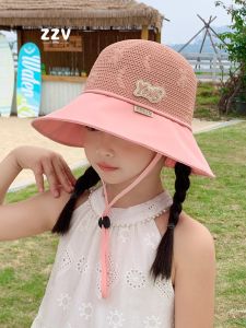 Childrens Summer Sun Protection Fishing Cap Breathable Large Brim UV Protection Hat for Boys And Girls Korean Trendy Style
