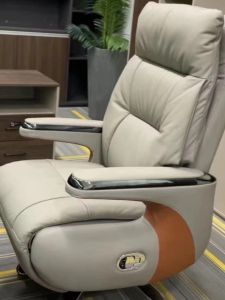 Leather Recliner Office Chair Electric Spacecraft Seat Ergonomic Design Siesta Chair Manual West Leather Big Boss Chair