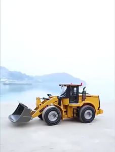 HUINA 1552 1:16 RC Wheel Loader 2.4GHz 11‑Channel Light Alloy Construction Vehicle with LED Light Sound Remote Control Toys Gift
