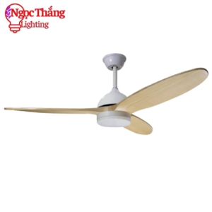 Quạt Trần Đèn Led 3 Cánh Gỗ Trang Trí Sảnh Phòng Khách Cao Cấp VF16 Ngọc Thắng (Tặng kèm remote điều khiển từ xa)