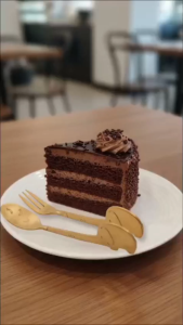 Sendok dan Garpu Dessert Stainless Steel Gold Desain Gajah Lucu untuk Peralatan Makan Anak