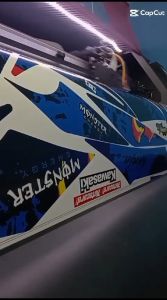Stiker striping aerox conected - new grafis variasi 049
