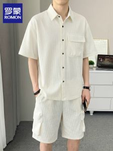 ROMON | Summer Lightweight Loose Mens Casual Set