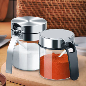 ชุดกล่องใส่เครื่องปรุงขวดเครื่องปรุงขวดเครื่องปรุงรสกล่องใส่เครื่องปรุงขวดแก้วใ