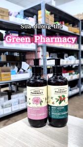 Sữa dưỡng thể Green Pharmacy Hoa hồng Damask và Bơ hạt mỡ Cafe xanh và dầu gừng 400ml