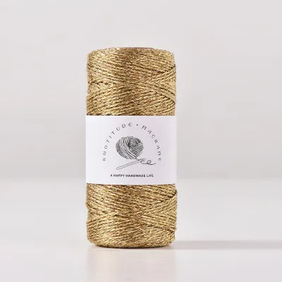 1mm Metallic Yarn Glitter Gold Sliver Cord Thread DIY Handmade Knitting Crochet Handbag Purse Yarn Sewing Accessories