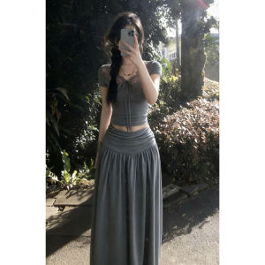 NIUVIES | Grey Lace Patchwork Dress