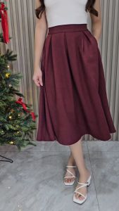 Eleanor Rok Midi Natal Wanita Orecca