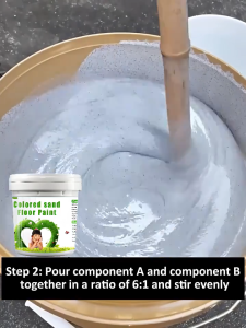 🔥One-time construction is durable for 50 years 5 In 1 Cement Epoxy Resin Colored Sand Floor Paint Waterproof Anti Slip Wear-Resistant SelfLeveling poxy paint for flooring water proofing for flooring epoxy flakes flooring floor paint for cement