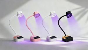 Máy Sấy Móng Tay LED UV Không Dây DianaBeauty Với Màn Hình Cảm Ứng Tự Động Cảm Biến 12 Đèn LED Có Thể Sạc Lại 360 ° Đèn Bàn Uốn Cong Được Dùng Cho Nghệ Thuật Làm Móng