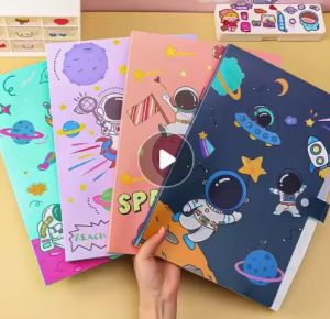 Map folder organizer luar angkasa astronot 6 skat map document lucu