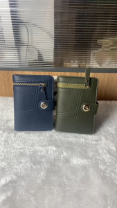 Korean fashion ladies buckle zipper wallet short clutch bag ladies wallet small size womens bag