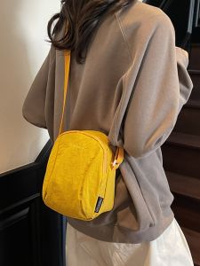 Fashionable Casual Cloth Crossbody Bag Womens Mobile Phone Bag Small 2025 New Outing Shopping Street Style Polyester Lining