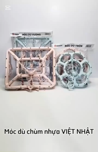 Móc chùm treo quần áo trẻ em 24 kẹp móc chùm vuông phơi đồ cao cấp