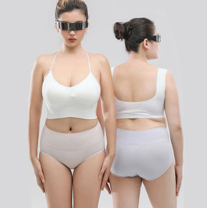 4PCS Womens Cotton Panties Plus Size Underwear Ladies Briefs Breathable Solid Color Panty Underpant Female Lingerie M-4XL