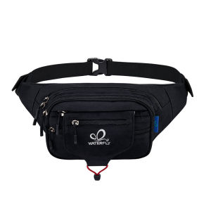 WATERFLY Large Fanny Pack Waist Bag Multipocket Woman Man Waist Pack Runner Hip Pouch Purse Belt Bag Water Resistant Bum Bag Fit All Phones for Walking Jogging Running Cycling Travelling Hiking