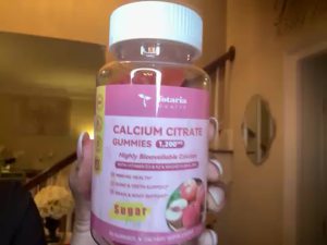 Totaria Calcium Citrate Gummies 1200 mg - Calcium Supplements for Women with Vitamin D3 & K2 Magnesium Zinc - Sugar Free Calcium Gummies for Bone & Teeth & Immune Support- Peach Flavor