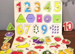 Montessori Wooden Puzzles Hand Grab Boards Toys Tangram Jigsaw Baby Educational Toys Cartoon Vehicle Animals Fruits 3D Puzzles