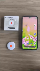 Wesolvet Smart Tracker - Dual System Apple Find My & Google Find Hub FMN+GFN Certified Find My Location Compatible No SIM Card Needed for iPhone Android Keys Wallet Kids Battery Lasts Up to 1 Year Anti-Lost
