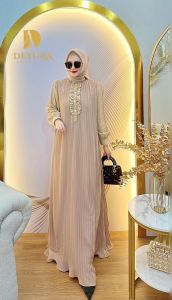 (13) DEEANA DRESS By HMF/DEYURA Baju Dress Gamis wanita muslimah. Nazra Sha