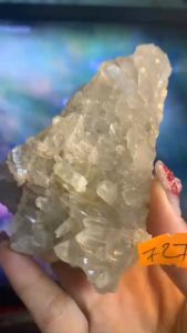 Bụi đá Thạch Anh Lemurian tự nhiên chóp nhọn tán sắc năng lượng vũ trụ cực mạnh 727