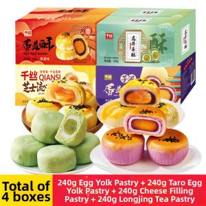 Healthy Tasty Paste Egg Yolk Cheese Snowskin Taro Pastry