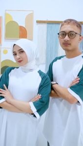 Couple T-Shirt Arischa Kombinasi (HARGA SATUAN) - Baju pasangan Kekinian