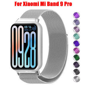 Magnetic Loop Band For Xiaomi Mi Band 9 Pro 8 Pro Stainless Steel Bracelet Watchband For Redmi Watch 4 5 Metal Strap Accessories