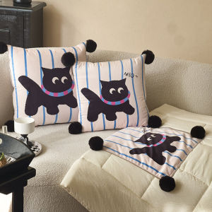 Mèo Hai Trong Một Ngủ Trưa Văn Phòng Chăn Gối Ô Tô Thắt Lưng Đệm Hỗ Trợ Tối Giản Hiện Đại Gối Vuông Chần Gòn