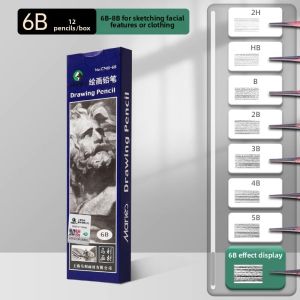 Marie’s | Beginner Sketch Drawing Charcoal Pencils Various Hardness Art Supplies for Fine Arts Students
