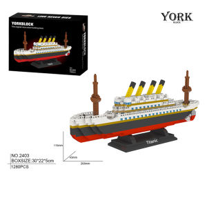 Titanic Building Blocks Assembled Toys Giant Boys and Girls Puzzle Cruise Ship Model Valentines Day Gift,toy for kids(1280PCS)