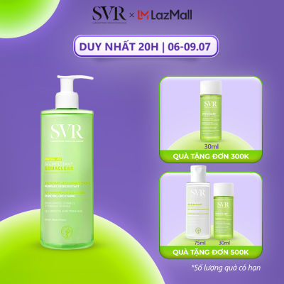 Gel rửa mặt không có xà phòng, làm sạch, loại bỏ tế bào da chết SVR SEBIACLEAR GEL MOUSSANT 400ml