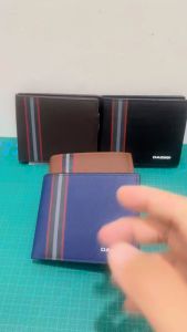 Daiqisi 3089-1 Dompet Uang Lipat Tebal Pria Wanita Bahan Kulit Sintetis Lembut Muat Banyak Cash