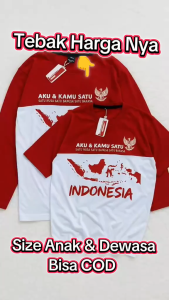 KAOS BAJU AGUSTUSAN ANAK ANAK - ATASAN MERAH PUTIH INDONESIA MERDEKA