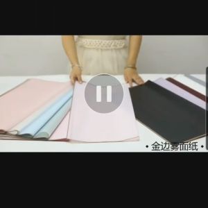 [5 LEMBAR] Flower Wrapping Paper Varian List Gold Emas Kertas Buket Bunga Cellophane Florist Goldline