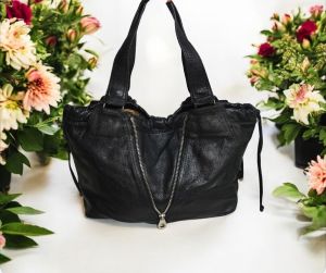 Preloved Breal Paris France Black BagGenuine Leather Bag