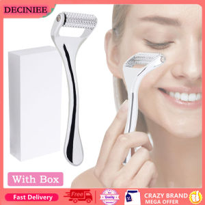 DECINIEE Zinc Alloy Derma Roller Face-lift Tightening Beauty Massager Facial Hobbing Double-headed Metal Jade Roller Skin Care Tools