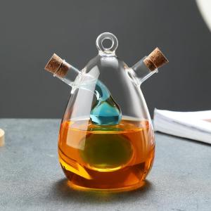 Bình Đựng Dầu và Giấm Kính Borosilicate Đóng Kín 2-trong-1