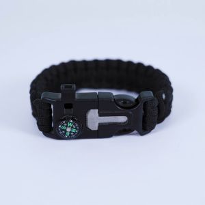 HAMER4x4 สายรัดข้อมือHAMER กำไลเชือกพาราคอต แท่งmagnesiumจุดไฟ เข็มทิศเเละนกหวีด