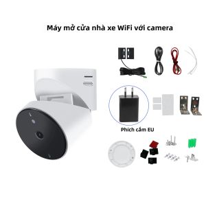 GIRIER Tuya Bộ Mở Cửa Nhà Để Xe Thông Minh WiFi Với Camera An Ninh 1080P Phát Hiện Chuyển Động Tầm Nhìn Ban Đêm Tương Thích Với Alexa Google
