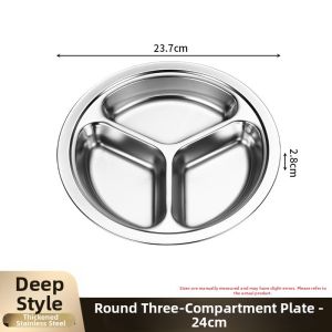 Children Students Three Compartment Platter