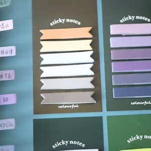 【📣SG Seller】Morandi Gradient Sticky Notes Color Index Tabs Pastel Memo Pads Page Markers for School Office Journaling