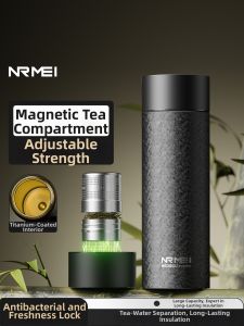 nRMEi | Portable Large Capacity Insulated Tea-Water Separator Bottle