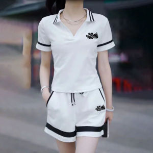 ELF TRIBE Korean Style Loose Short Sleeve T-shirt & Shorts Casual Sports Suit Women