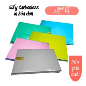 GIÁ SỈ -Giấy Carbonless in hóa đơn  Oji Thái Lan  A5 & A4:21X30CM & F4:21.5X33CM - 500 tờ/tập -Kiến Lửa
