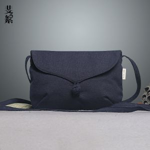 Feicun Original Simplicity Retro Chinese Style Cotton and Linen Crossbody Small Bag Mobile Phone Bag Coin Purse Lightweight National Style