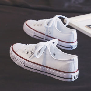 2024 Womens High Top Canvas Shoes Korean Style Versatile Casual Cross Laced Rubber Bottom round Toe Pure Color Student Sneakers