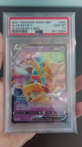 PSA 10 Alakazam #083 HOLO Alakazam V Box SWSH English (2021) - Pokemon Card GRADED