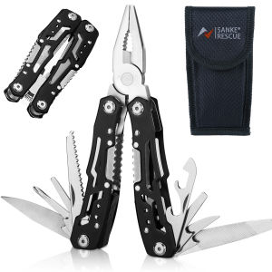 14-In-1 Multitool Pliers Premium Portable Safety Locking Pocket Knife Apply to Survival Camping Gifts for Dad Husband Boyfriend