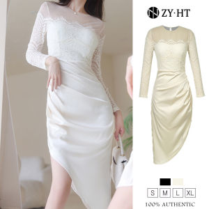 ZYHT(ล้างสต๊อก ใช้คูปอง299บาทขึ้นไป)เดรสผู้หญิง เดรสสีดำ สีครีม เดรสซาติน เดรสลูกไม้ เดรสทำงาน เดรสออกงาน เดรสไปงานแต่ง เดรสเซ็กซี่ เดรสเกาหลี EraVogue 30051